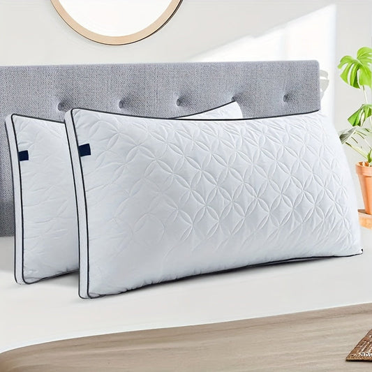 1/2pcs Set Of Fluffy Pillow Cores, Three-dimensional Support And Non-collapsing Pillows, Soft As Clouds To Fit The Curves Of Your Head, Suitable For Napping In The Living Room, Deep Sleep In The Bedroom, Hotel Travel, Outdoor Camping